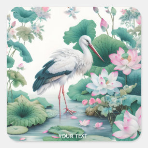 Adesivo Quadrado Fantasy Cute Storey Flowers Lake