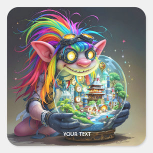 Adesivo Quadrado Fantasy Cute Troll Fazer City