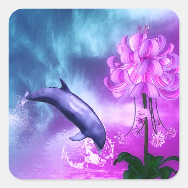 Adesivo Quadrado Fantasy Dolphin (Frente)
