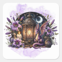 Adesivo Quadrado Fantasy Dragon Sticker