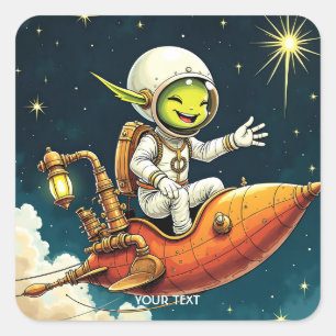 Adesivo Quadrado Fantasy - Envio de Alienígena