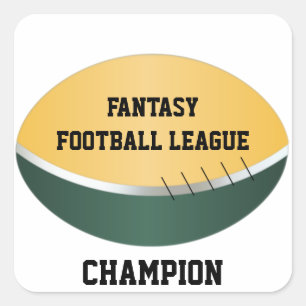 Adesivo Quadrado Fantasy Football League (personalizável)