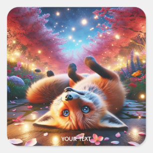 Adesivo Quadrado Fantasy Fox Lay Sakura