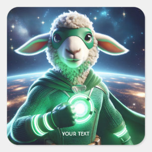 Adesivo Quadrado Fantasy Green Super Lamb