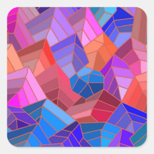 Adesivo Quadrado Fantasy Mounains View do Céu