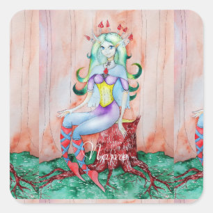 Adesivo Quadrado Fantasy Pixie Fairy Thunder_Cove