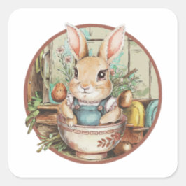 Adesivo Quadrado Farmcore Ramen Bunny