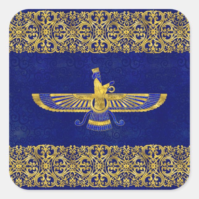 Adesivo Quadrado Farohar - faravahar - Fravashi (Frente)