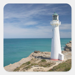 Adesivo Quadrado Farol Castle Point, Castlepoint, Wairarapa,