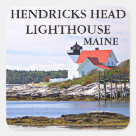 Adesivo Quadrado Farol de Cabeça de Hendricks, Maine Stickers