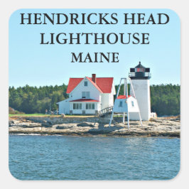 Adesivo Quadrado Farol de Cabeça de Hendricks, Maine Stickers