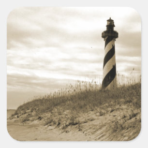 Adesivo Quadrado Farol de Hatteras do cabo