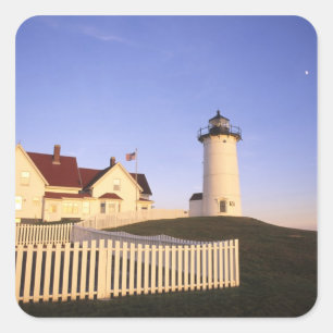 Adesivo Quadrado Farol de Nobska, Woods Hole, Massachusetts