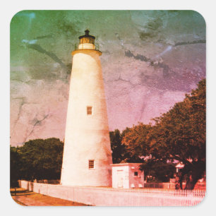 Adesivo Quadrado Farol Ocracoke