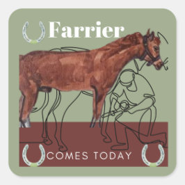 Adesivo Quadrado farrier vem hoje com o autocolante quadrado