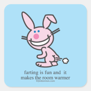 Adesivo Quadrado Farting é divertimento
