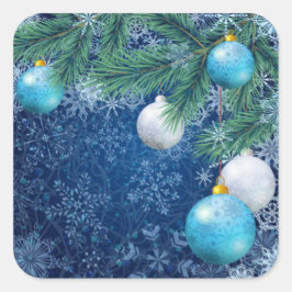 Adesivo Quadrado Fascinante Natal Branco