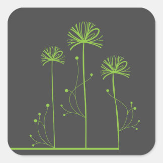 Adesivo Quadrado Fashion Floral Retro-Legal Bonito