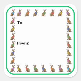 Adesivo Quadrado Fashion Forward Jackalope Sticker