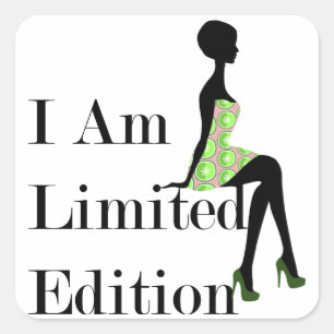Adesivo Quadrado Fashion Silhouette I Am Limited Edition Cote