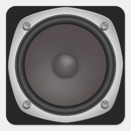 Adesivo Quadrado Faux Loudspeaker