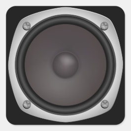 Adesivo Quadrado Faux Loudspeaker