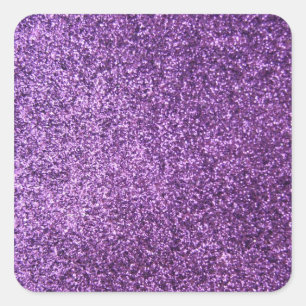 Adesivo Quadrado Faux Purple Glitter
