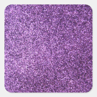 Adesivo Quadrado Faux Purple Glitter