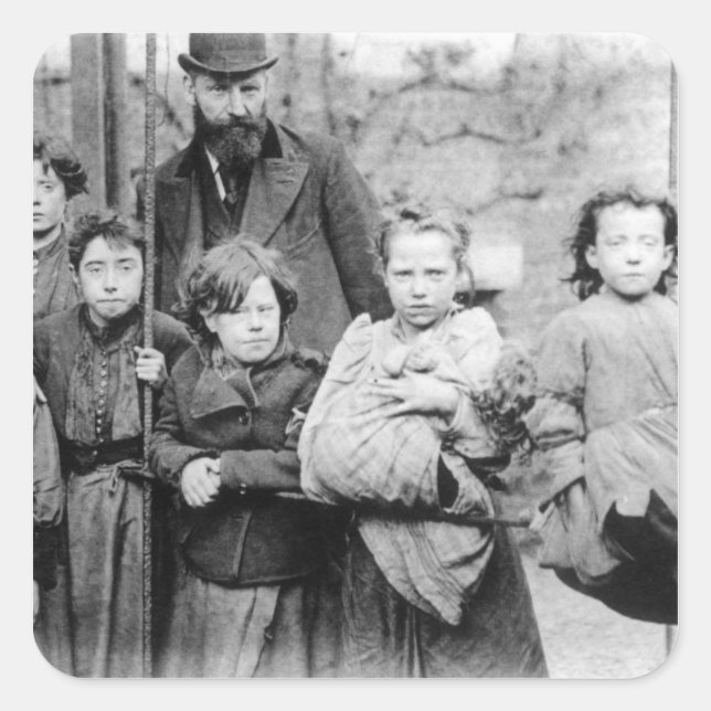 Adesivo Quadrado Favelas de Londres (Frente)