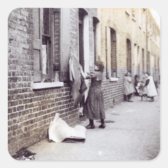 Adesivo Quadrado Favelas de Londres (Frente)