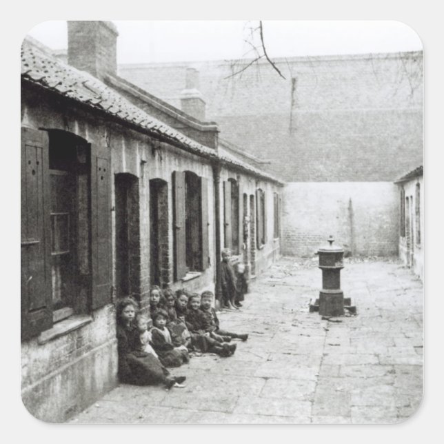 Adesivo Quadrado Favelas de Londres (Frente)