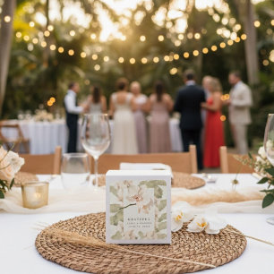 Adesivo Quadrado Favor de Agradecimento de Casamento no Jardim Botâ