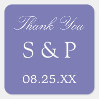 Favor de Casamento de lavanda Obrigado Sticker