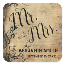 Favor de casamento vintage marrom ramo de árvore r