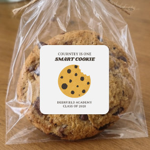 Adesivo Quadrado Favor de Formatura Smart Cookie