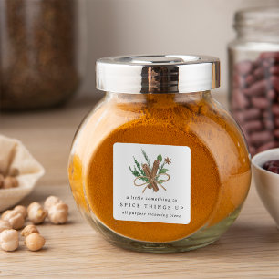 Adesivo Quadrado Favor de tempero para chá de panela ou casamento