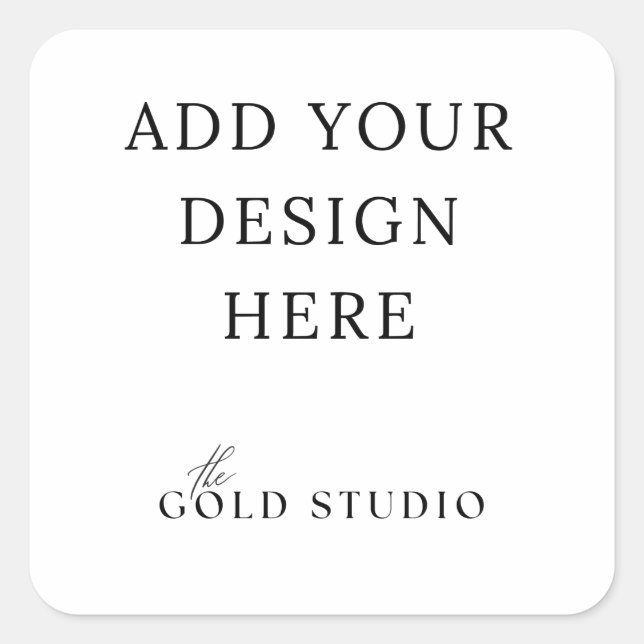 Adesivo Quadrado Favor do adesivo, modelo do vazio de 1,5 polegadas (Frente)