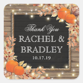 Adesivo Quadrado Favor do Casamento outono de outono do País Russo