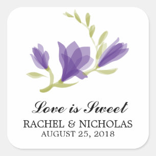 Adesivo Quadrado Favor perfumado das pétalas   do Freesia