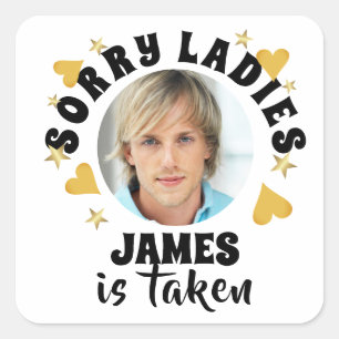 Adesivo Quadrado Favor Personalizado de Despedida de Solteira com F