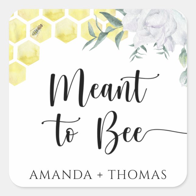 Adesivo Quadrado Favos - Destinado a ser abelha (Frente)