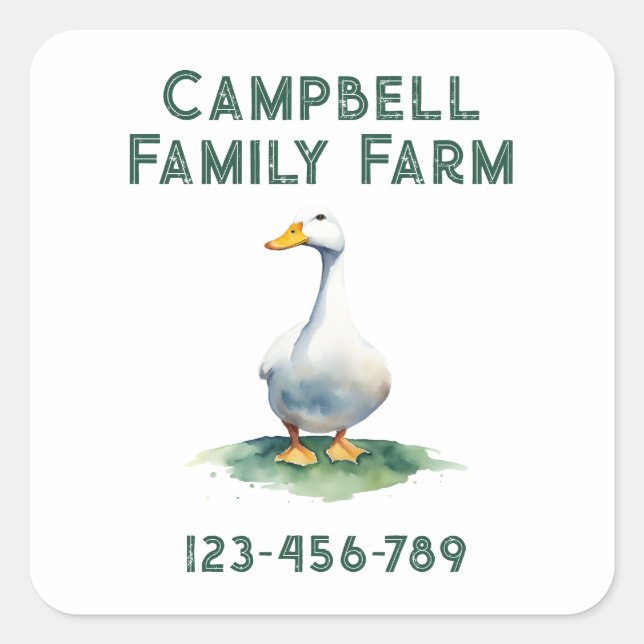 Adesivo Quadrado Fazenda (Frente)