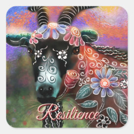 Adesivo Quadrado Fazenda De Capim Floral Para Animais