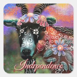 Adesivo Quadrado Fazenda De Capim Floral Para Animais