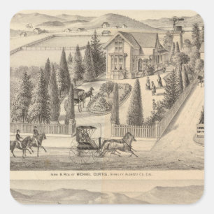 Adesivo Quadrado Fazenda de Curtis, intervalo de Poirier