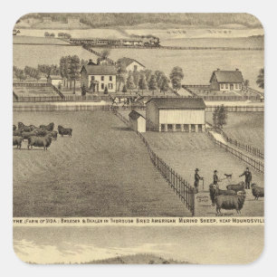 Adesivo Quadrado Fazenda de SA Cockayne perto de Moundsville