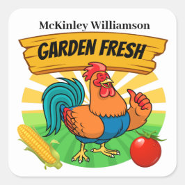 Adesivo Quadrado Fazenda Fresca