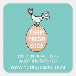 Adesivo Quadrado Fazenda fresca