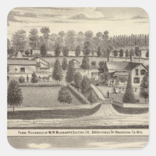 Adesivo Quadrado Fazendas e residências de WR Blodgett & GC Daubne