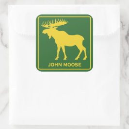 Adesivo Quadrado Fazendeiro Paródia Divertido John Moose 